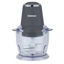 Digiquest - Tritatutto con ciotola in plastica choppy, Potenza 300W, Ciotola da 0,75L, Comando a pressione, Sistema a quattro lame, Lavabile in