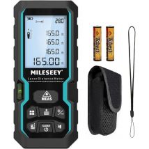 Digital Laser Distance Meter, 50m/165ft Laser Measure with Electronic Level & LCD Backlight, IP54 m/in/ft/ft+in Pythagorean Measurement Distance Area
