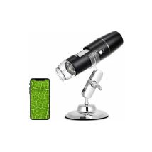 Ulisem - Digital Microscope, WiFi Endoscope 50X-1000X, Metal Stand, Compatible with Android and iOS Smartphones or Tablets