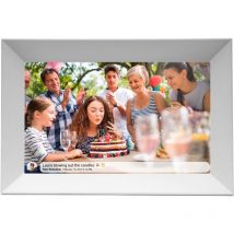 Denver Electronics Digitaler Fotorahmen PFF-1063 – 10,1" Full-HD-IPS-Touchscreen – 16 GB Speicher – WLAN – Weiß
