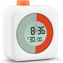 Cyslmuk - Digitaler visueller Timer, 60-Minuten-Countdown-Timer für Kinder und Erwachsene, Zeitmanagement-Tool, 3-in-1-Wecker für Homeschooling,