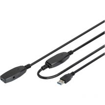 Digitus - Câble usb usb 3.2 Gen1 (usb 3.0) usb-a mâle, usb-a femelle 20.00 m noir blindé, blindage double DA-73107 Y258972