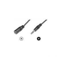 Digitus - cable de extensión de audio - jack de 3,5 mm a toma de 3,5 mm - Cable auxiliar - cable estéreo - 2,5 m - negro - para sistemas estéreo,