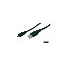 Digitus - Cavo di connessioneUSB 2,0-1,8 m - usb a (m) aUSB Micro b (m) - 480 Mbit/s - Compatibile con usb - Nero