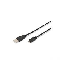 Cable de conexión usb 2.0 - 1,0 m - usb a (m) a usb Micro b (m) - 480 Mbit/s - cable de conexión - Negro - Digitus