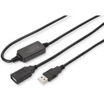 Digitus - Câble usb usb 2.0 usb-a femelle, usb-a mâle 15.00 m noir avec usb, avec rallonge DA-73101