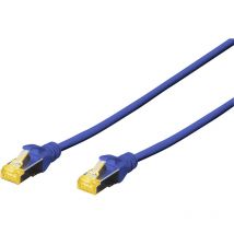 DK-1644-A-005/B RJ45 Netzwerkkabel, Patchkabel cat 6a s/ftp 0.50 m Blau Halogenfrei, verdril - Digitus