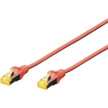 Rot - Digitus Dk-1644-a-010/r Rj45 Netzwerkkabel, Patchkabel Cat 6a S/ftp 1.00 M Halogenfrei, Verdrill