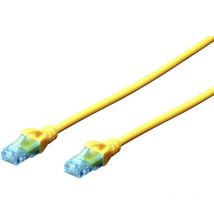 DK-1512-020/Y RJ45 Câble réseau, câble patch cat 5e u/utp 2.00 m jaune torsadé par paire 1 pc(s) S138341 - Digitus