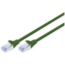 Digitus DK-1532-150/G RJ45 Câble réseau, câble patch CAT 5e SF/UTP 15 m vert gaine en PVC, blindage double, multifilair