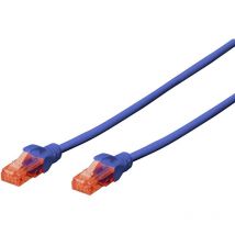 DK-1612-010/B RJ45 Câble réseau, câble patch cat 6 u/utp 1.00 m bleu torsadé par paire 1 pc(s) S136161 - Digitus