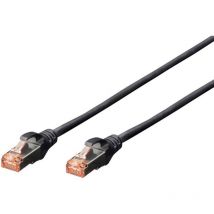 Digitus - DK-1644-070/BL RJ45 Câble réseau, câble patch cat 6 s/ftp 7.00 m noir sans halogène, torsadé par paire, avec cl