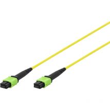 Digitus DK-2966-10 RJ45 Câble réseau, câble patch 10 m jaune, vert, noir extrêmement fin, conducteur intérieur flexible, bande en fibre de verre,