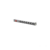 Digitus Multipresa Alimentazione Per Rack 19” In Alluminio Con 7 Prese Schuko E Spina Schuko E Interruttore