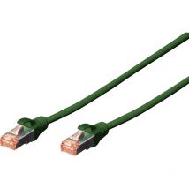 Digitus DK-1644-050/G RJ45 Netzwerkkabel, Patchkabel CAT 6 S/FTP 5.00 m Grün Halogenfrei, verdrillte