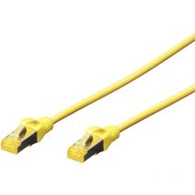 DK-1644-A-005/Y RJ45 Netzwerkkabel, Patchkabel cat 6a s/ftp 0.50 m Gelb Halogenfrei, verdril - Digitus