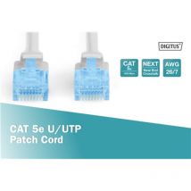 DK-1512-030 RJ45 Câble réseau, câble patch cat 5e u/utp 3.00 m gris 1 pc(s) S133861 - Digitus