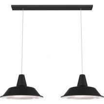 Lumicom - duna suspension lineaire noir feuille