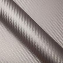 Dimexact - Covering carbone argent pour surface plane - 152 cm x 10 m - En Rouleau