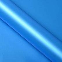 Dimexact - Covering bleu satin mat pour toutes surfaces - Haute finition - 152 cm x 2.5 m - En Rouleau