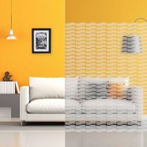 Film decoratif fenetre à bandes ondulées dépolies 45mm - 152 cm x 1.5 m - En Rouleau - Dimexact