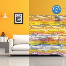 Dimexact - Film décoratif électrostatique arc en ciel - 90 cm x 2.5 m - En Rouleau