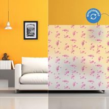 Dimexact - Film électrostatique dépoli motifs orchidées - 120 cm x 5 m - En Rouleau