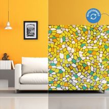 Dimexact - Film électrostatique effet mosaïque - 120 cm x 1.5 m - En Rouleau