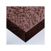 DIMEXACT - Vinyle adhésif effet tissu craquelé cuivre - 122 cm x 2 m - En Rouleau