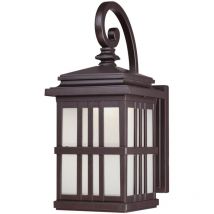 Westinghouse - Dimmable led Wall Light Lantern Bronze / Frosted Glass