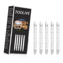 Dimmable R7S 118mm 300W Ampoule Halogène Crayon AC220-240V 5900lm J118 Projecteur Halogène Linéaire pour l'éclairage de paysage, sécurité, lampadaire