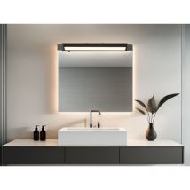 Dimmbare Led Bad Spiegelleuchte Fabrizio Schwenkbar, Schwarz Breite 50cm