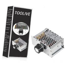 Deckon - Dimmer für 220-V-Motor, 4000-W-Wechselspannungsregler, Geschwindigkeitsregler für Elektromotor-Dimmer, einstellbarer Spannungsbereich von 10