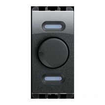 Dimmer rotativo e deviatore push-push acciaio scuro Urmet 10533ac