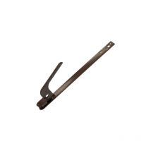 Crochet de sécurité plat brun sépia ral 8014 - 465 mm - Dimos