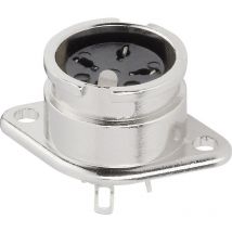 Tru Components - 1578834 DIN-Rundsteckverbinder Flanschbuchse, Kontakte gerade Polzahl: 5 Silber 1 St