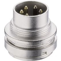 Lumberg - sfv 60 DIN-Rundsteckverbinder Stecker, Einbau vertikal Polzahl: 6 Silber 1 St.