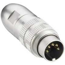 0332 05 DIN-Rundsteckverbinder Stecker, gerade Polzahl: 5 Silber 1 St. - Lumberg