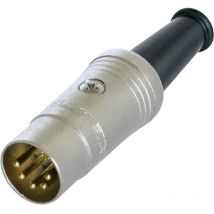 Rean AV NYS322G DIN-Rundsteckverbinder Stecker, gerade Polzahl: 5 Schwarz 1 St.