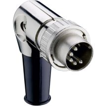 0134 05 Din-rundsteckverbinder Stecker, Gewinkelt Polzahl: 5 Silber 1 St. - Lumberg