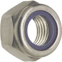 Tuerca hexagonal autoblocante din 985 inoxidable metrica m-12