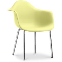 Privatefloor - Dining chair Daxi Scandi Style Premium Design Pastel yellow Steel, pp - Pastel yellow