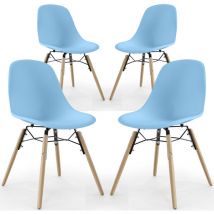 Dining Chair - Scandinavian Design - Wooden Legs - Pack of 4 - Skögur