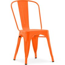 Dining Chair - Industrial Design - Steel - New Edition - Stylix Orange