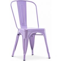 Tolix Style - Dining Chair - Industrial Design - Steel - New Edition - Stylix Pastel purple