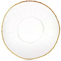 Dinner plate shallow glass gold 28 cm 88415421 88415421 88415421 88415421
