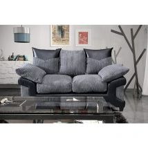 Dino Jumbo Cord Fabric 2 Seater Sofa in Grey