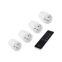 DIO - Lot De 3 Prises Télécommandables + 1 Gratuite Intérieures 2300 w