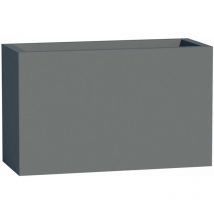 Vaso rettangolare 'flowerpot' antracite -In polietilene. cm 80x35xh50 (lxpxh).