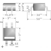 MYS40 Brückengleichrichter MicroDIL 80 v 0.5 a Einphasig - Diotec
